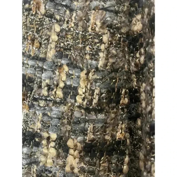 ESKANDAR TWEED METAL THREAD TEXTURED OVER SIZE (1) CARDIGAN BROWN BLACK $2600 - Picture 3 of 6